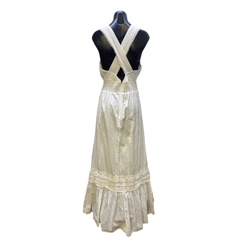 Ramy Brook White Maxi Dress w/Pleated Bodice Size S - Picture 4 of 10